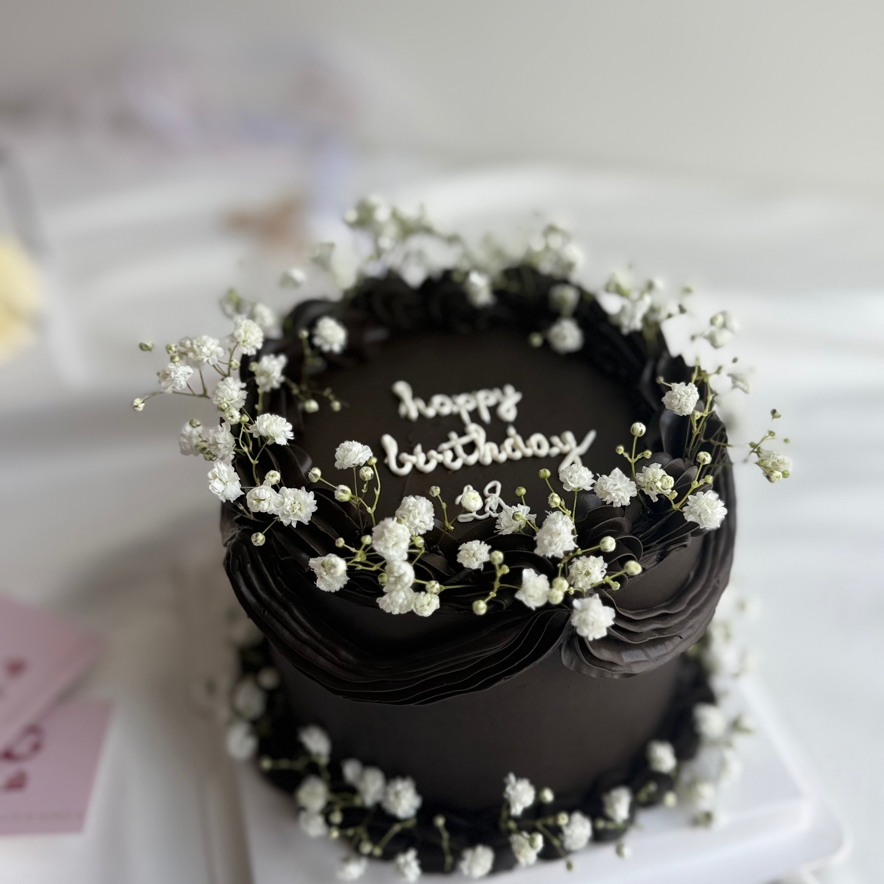 Black Birthday Cake